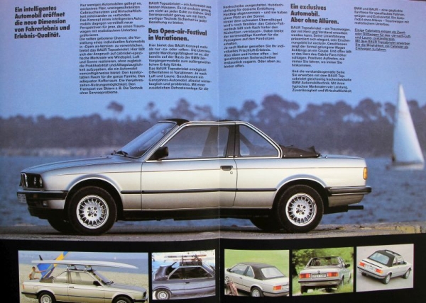 BMW 316 - 318 Bauer Convertible Modelprogram 1980 Carbrochure (1783)
